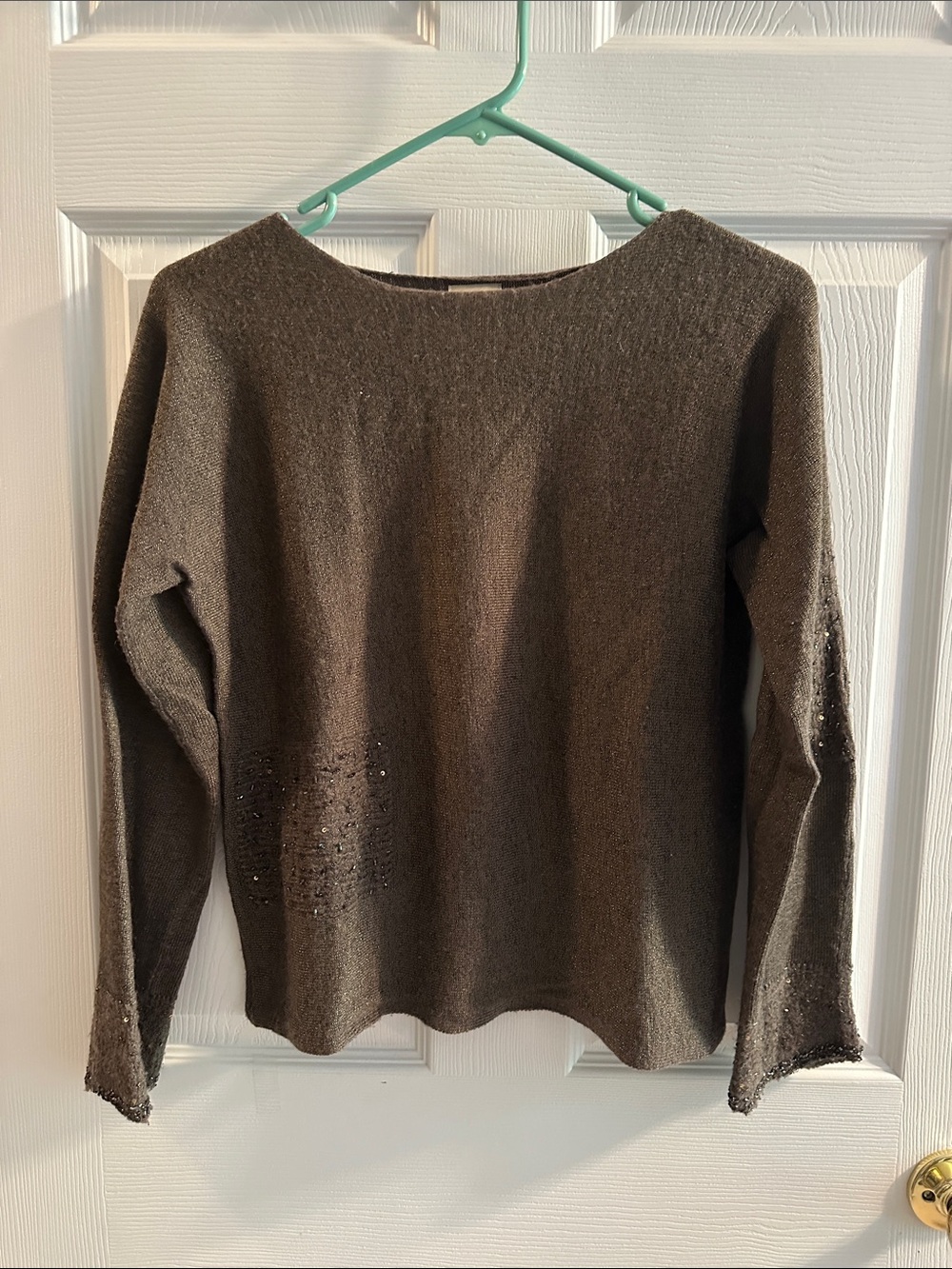 J. Jill Brown Scoop Neck Sweater